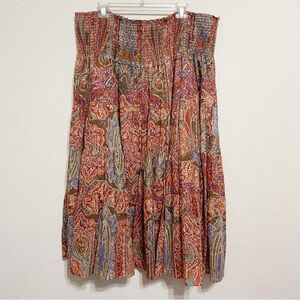 Lauren Ralph Lauren Multicolor Paisley Maxi Skirt